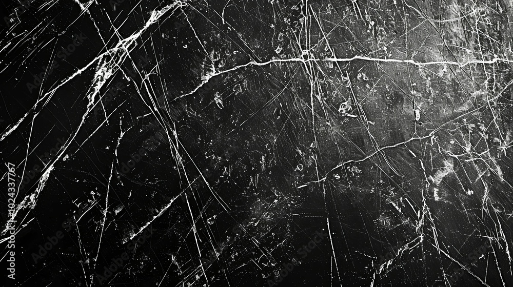 Black Surface with White Scratches and Marks Black Surface with White Scratches and Marks