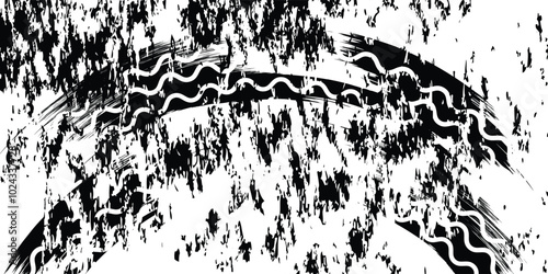 Tire tread marks, wheel textures, tire marks - car racing, motocross, drift, rally, off-road and others. Vector black isolated texture in grunge style