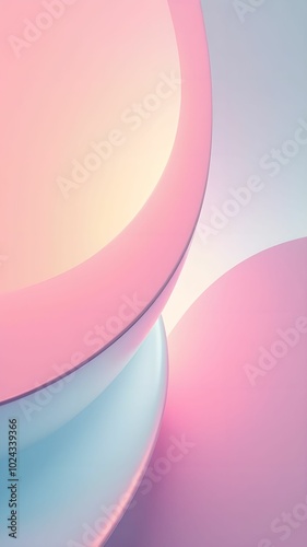 Abstract background with smooth lines and bright gradients in pastel colors