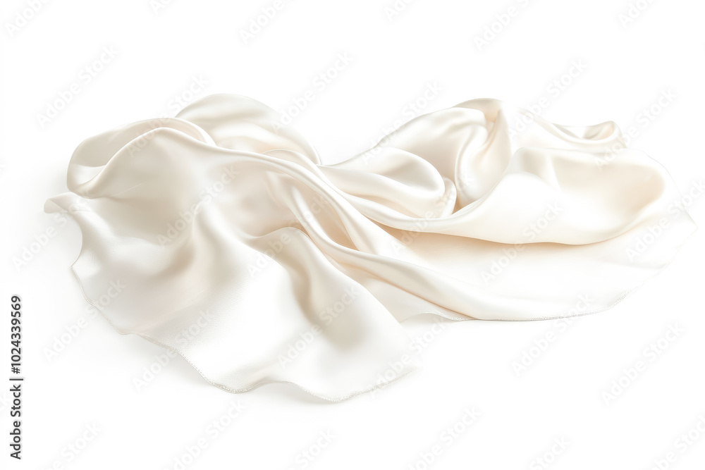 white silk cloth isolated on white white silk cloth isolated on white