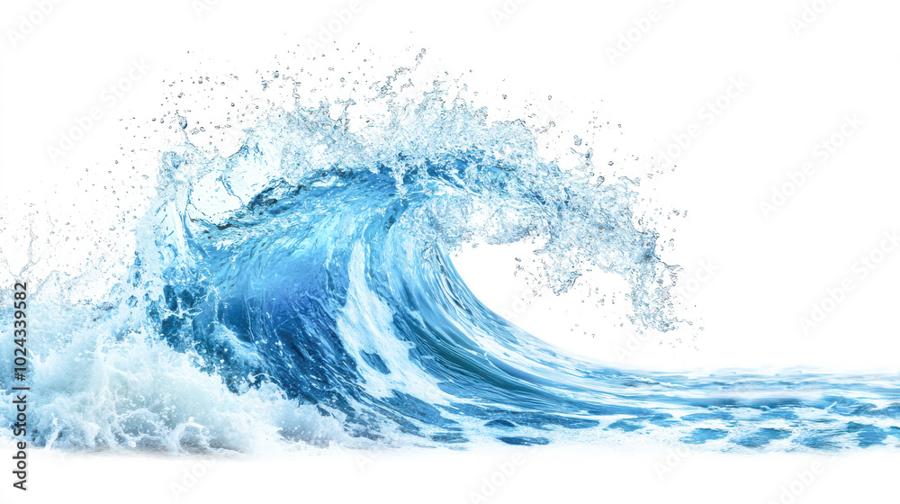 water wave splashing isolated on white water wave splashing isolated on white