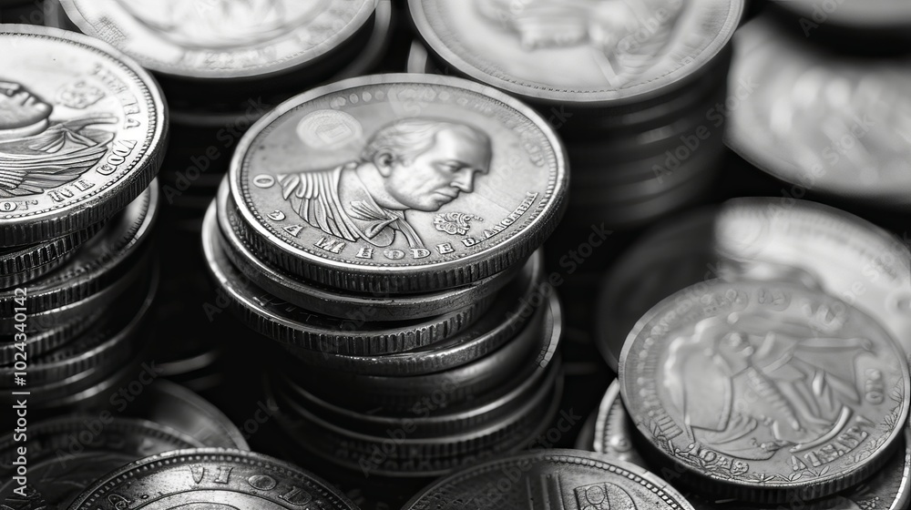 Stacks of U.S. one-cent coins arranged on a modern duotone background with contrasting colors, showcasing financial themes of savings, investment, and currency Stacks of U.S. one-cent coins arranged on a modern duotone background with contrasting colors, showcasing financial themes of savings, investment, and currency