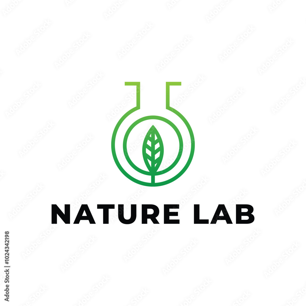 nature lab logo design concept idea with leaf nature lab logo design concept idea with leaf