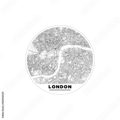 vector map of the city of london