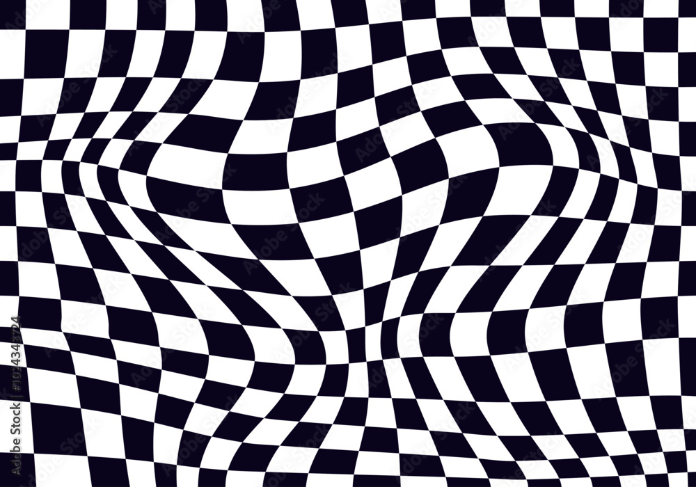 Psychedelic checkerboard pattern Psychedelic checkerboard pattern