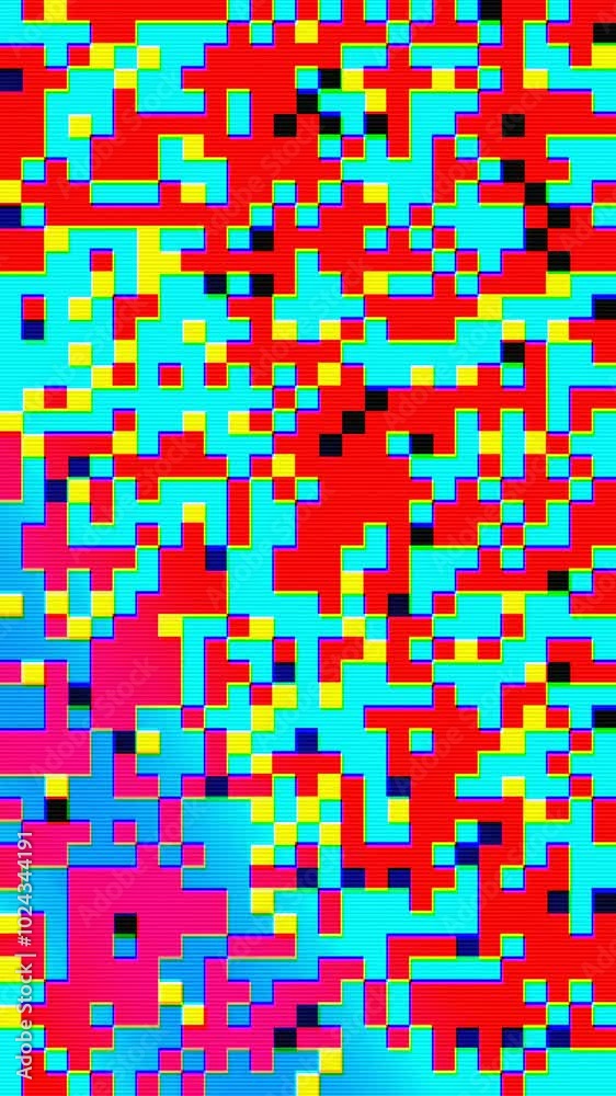 Pixelated Rave Abstract pixelated interlaced flowing rainbow 8 bit cyber retro game ...