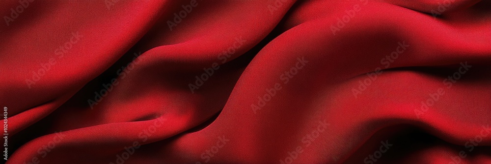 Obraz premium Luxurious Autumn Wool Banner with Elegant Deep Red Textured Fabric