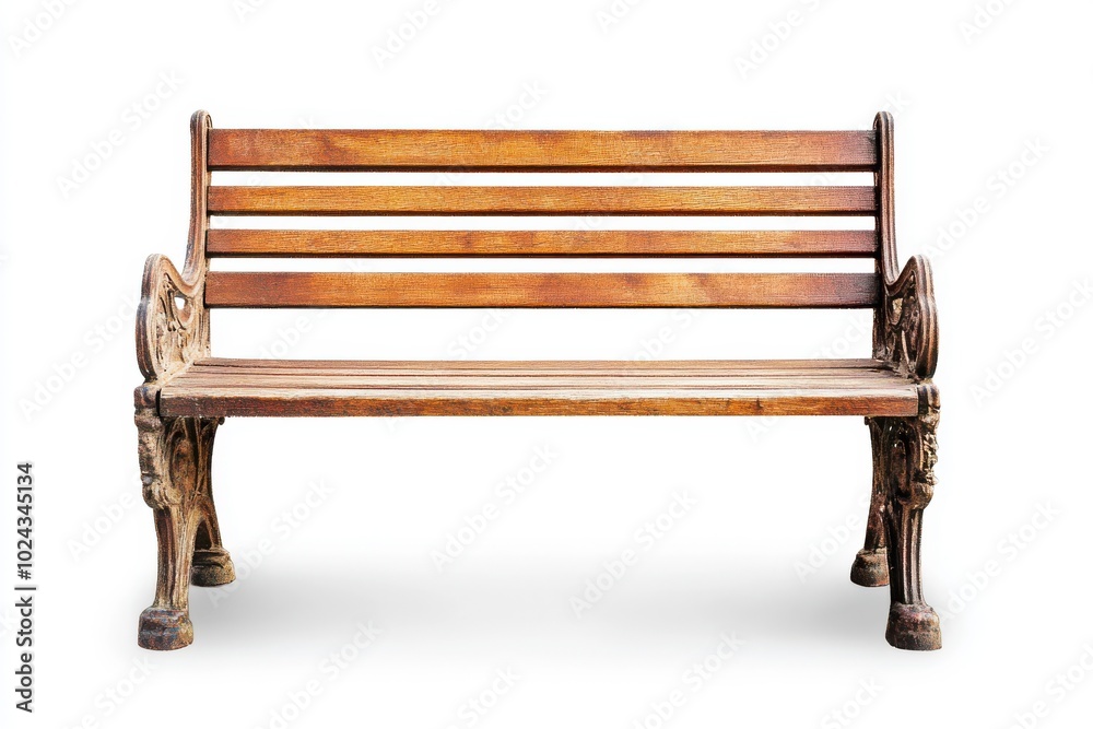 Bench isolate on white background, clipping path Bench isolate on white background, clipping path