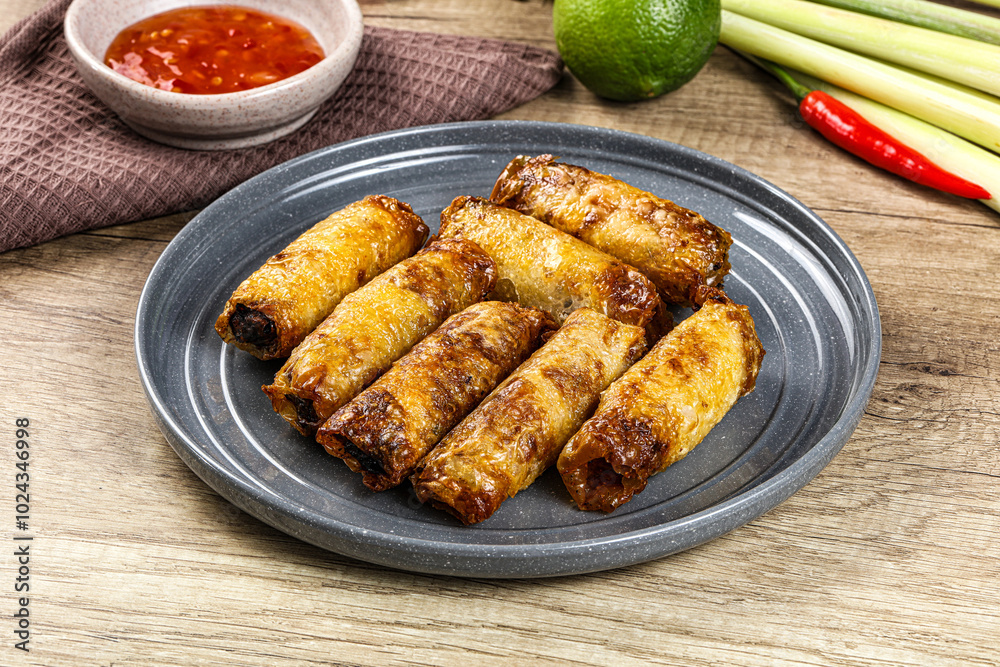 Vietnamese fried stuffed spring roll Vietnamese fried stuffed spring roll