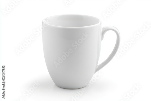 Clipping path.white mug mockup isolated on white background view. Blank Mug. Blank