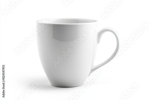 Clipping path.white mug mockup isolated on white background view. Blank Mug. Blank