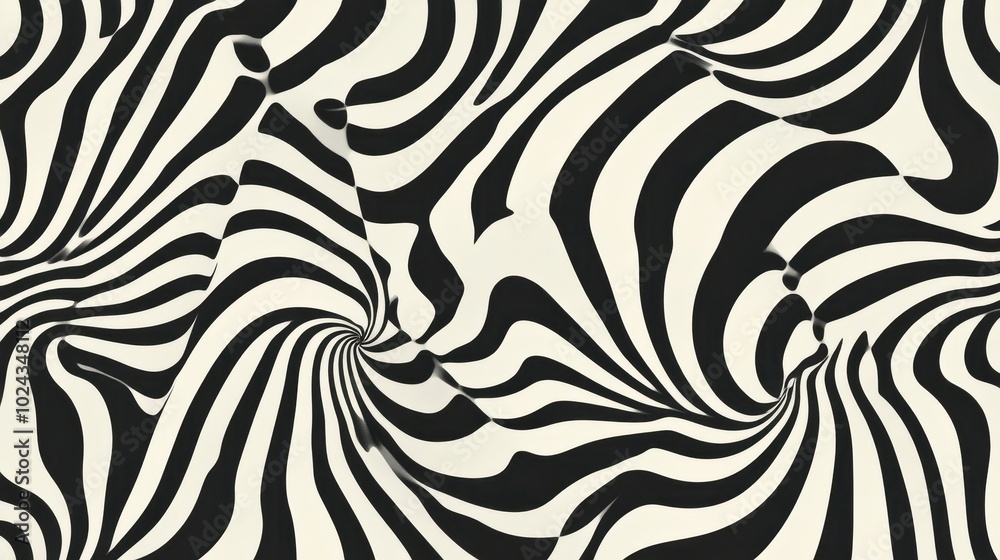 Mesmerizing Black and White Zebra Stripes Abstract Art Mesmerizing Black and White Zebra Stripes Abstract Art
