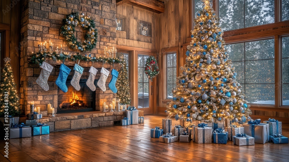 Fototapeta premium The Cozy Christmas Living Room