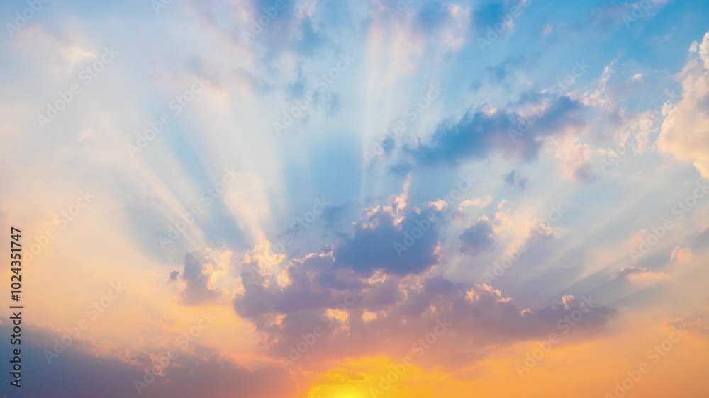 4k Time lapse Landscape of Beautiful sky.View of clouds moving across the sky against the sunrise 4k Time lapse Landscape of Beautiful sky.View of clouds moving across the sky against the sunrise