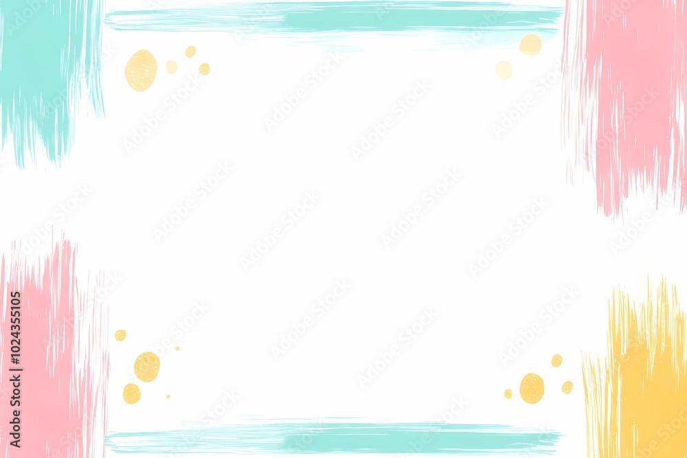 Obraz premium Modern Geometric Watercolor Abstract Pattern Design