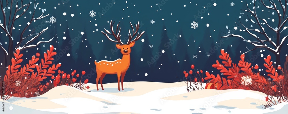 Christmas background banner cartoon style, ai generated Christmas background banner cartoon style, ai generated