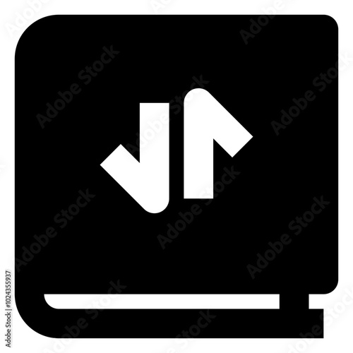exchange book solid icon