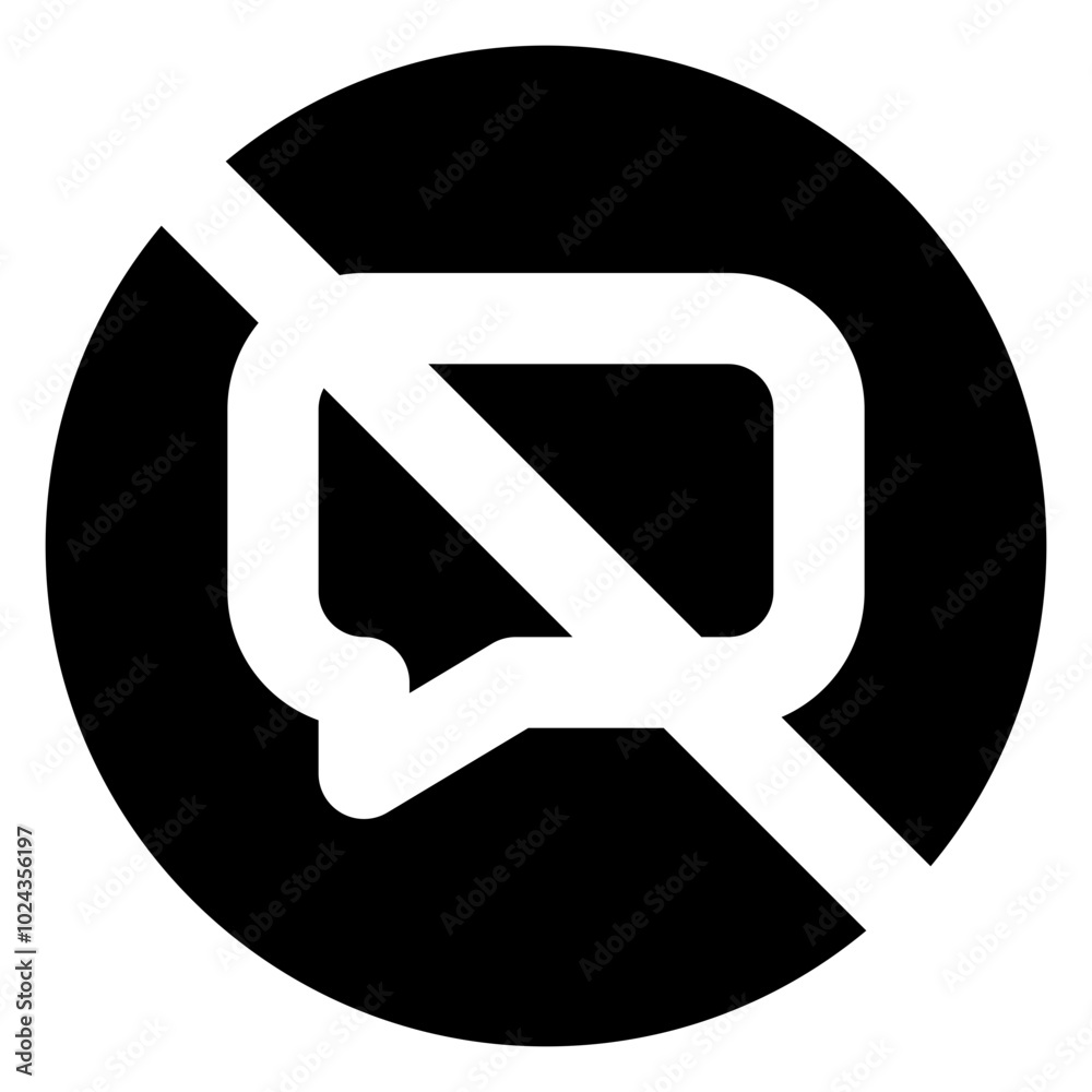 no talking solid icon no talking solid icon