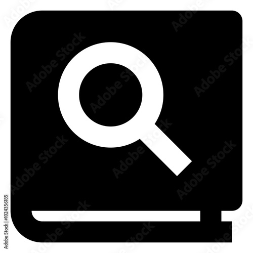 mystery book solid icon