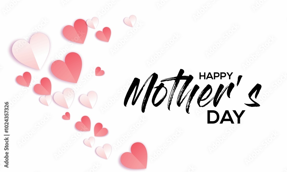 Happy Mother day,  Stylish Design,   Flowers, Creative concept