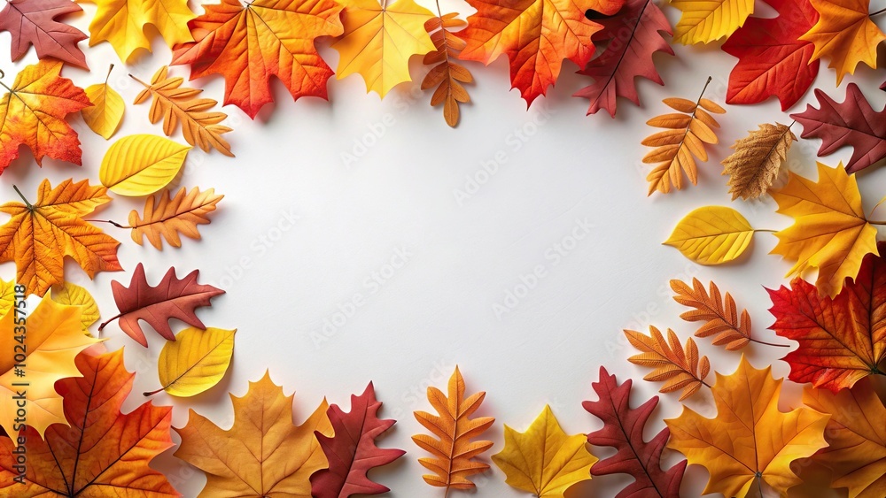 Symmetrical autumn leaves paper cut on white background isolated Symmetrical autumn leaves paper cut on white background isolated