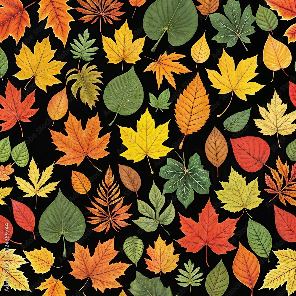 Autumn, Leaf, Pattern Design
