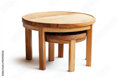 Nesting tables isolate on white background, clipping path