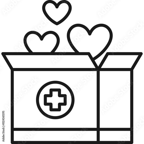 Donation Line Icon