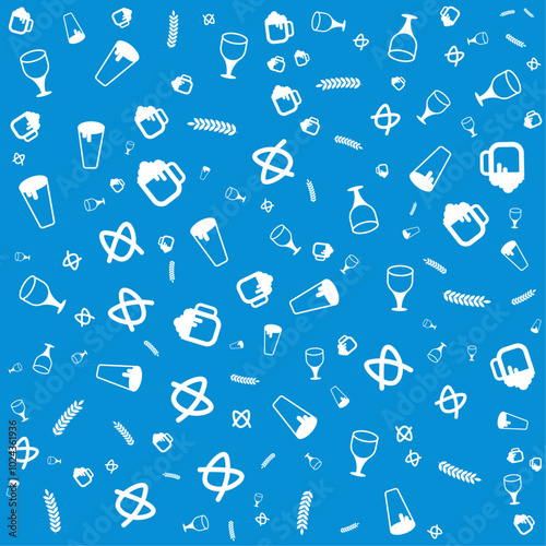 Oktoberfest  Seamless Pattern  Background