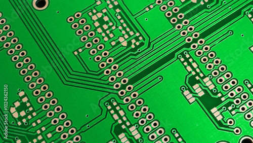 green printed circuit board. background or texture