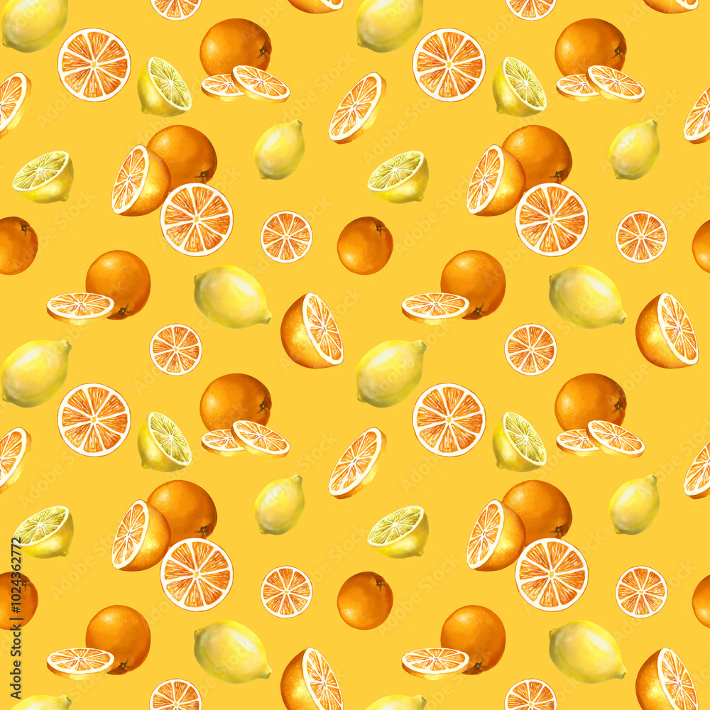 Citrus theme wrapping paper Citrus theme wrapping paper