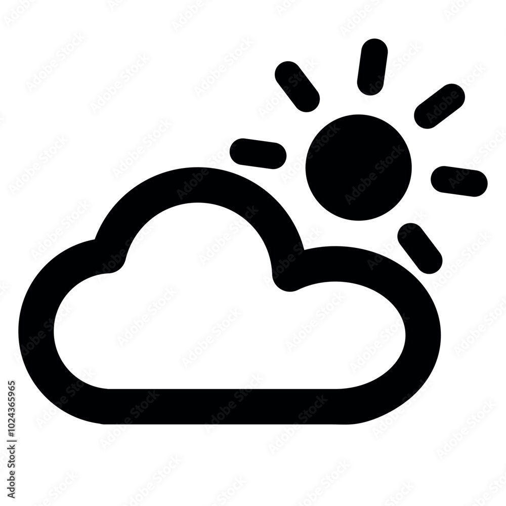 Weather line icon, weather icon vector flat illustration isolated on white background. Weather line icon, weather icon vector flat illustration isolated on white background.