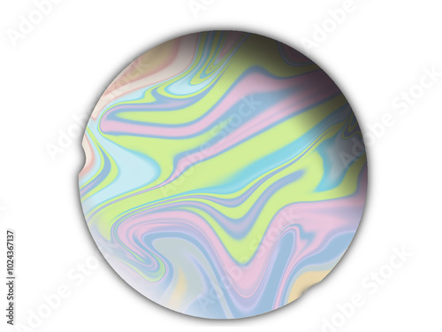  Planet Illustration Set Pastel Shadow Multicolor