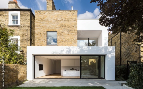 A family-friendly home extension with an extended playroom, featuring large windows and plenty of natural light