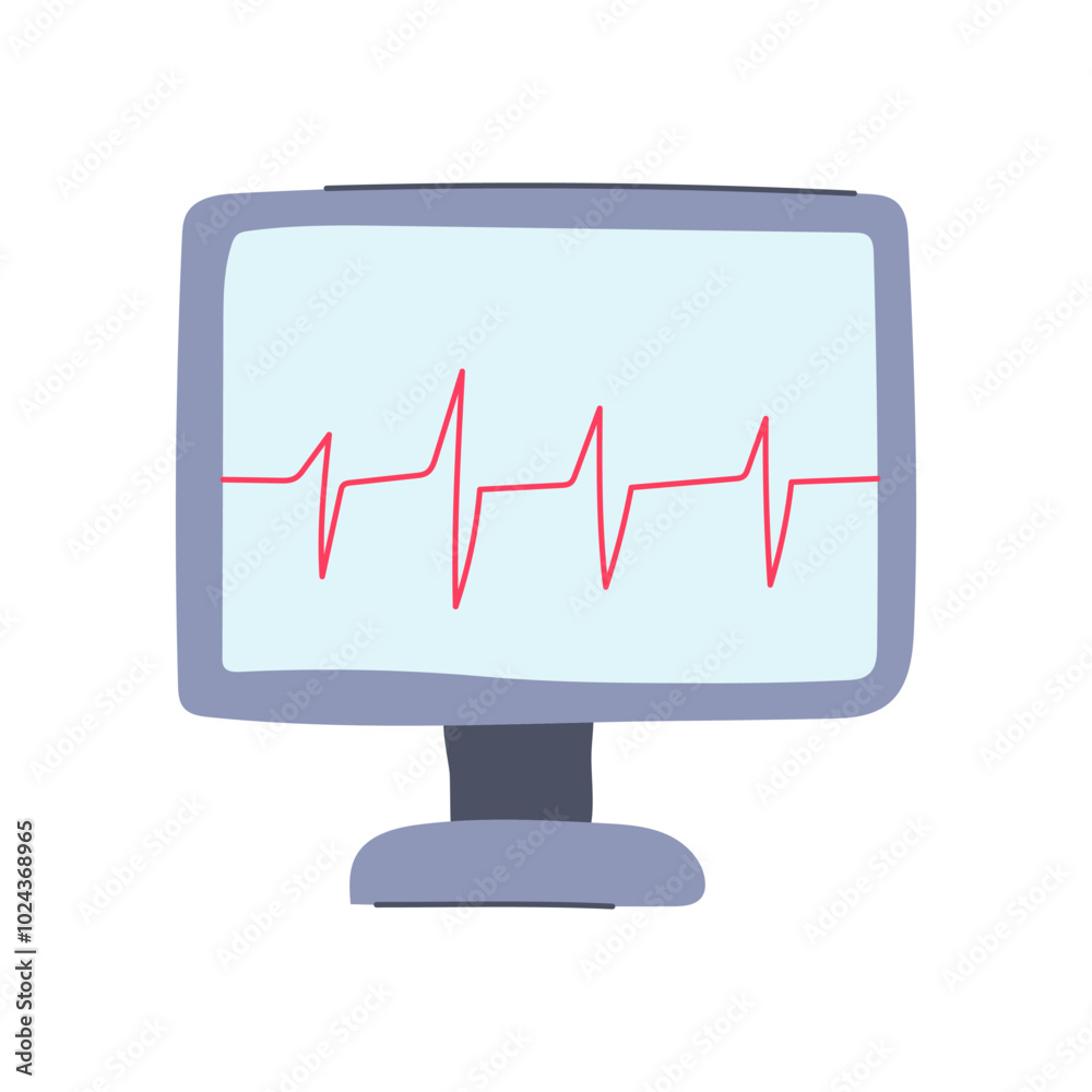wireless ekg monitor cartoon. telemetry leads, interpretation analysis, data signal wireless ekg monitor sign. isolated symbol vector illustration wireless ekg monitor cartoon. telemetry leads, interpretation analysis, data signal wireless ekg monitor sign. isolated symbol vector illustration