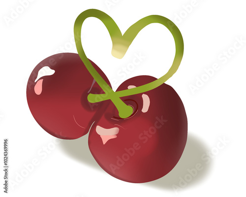Cherry Clipart Love Cute Illustration PNG Transparent Background