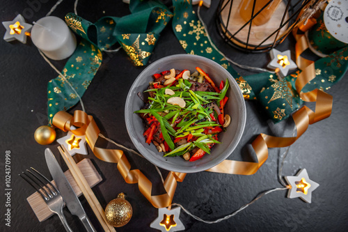 Traditional festive food for Christmas Pad Thai