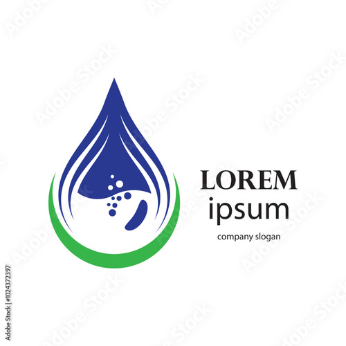 fresh blue water drop design