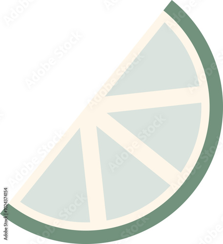 Minimalist lime slice illustration symbolizing freshness and zest.