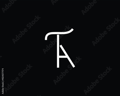 creative letter TA logo design template