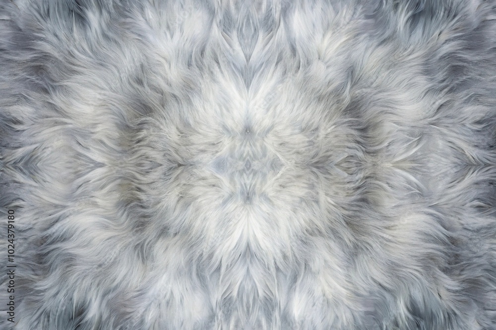 Symmetrical silvery gray fuzzy angora background Symmetrical silvery gray fuzzy angora background