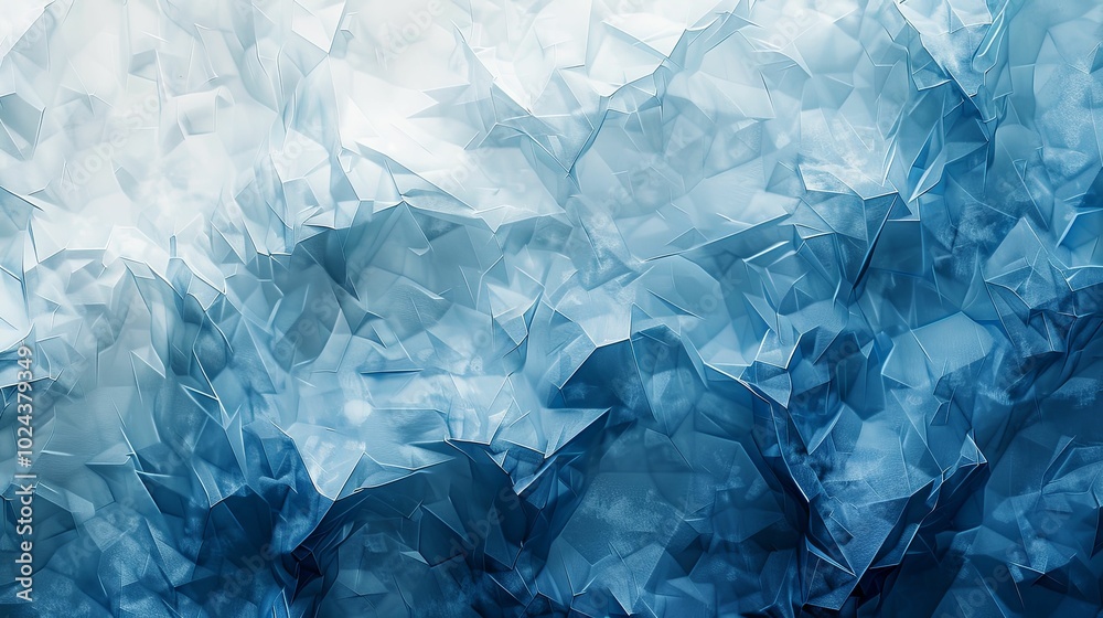 Abstract Blue and White Crystalline Pattern Abstract Blue and White Crystalline Pattern