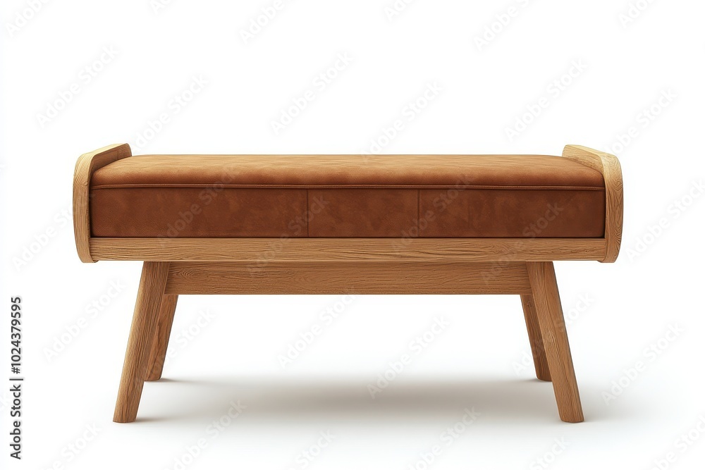 Storage bench isolate on white background Storage bench isolate on white background