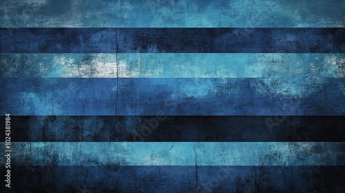 Abstract azure navy blue grunge stripes background