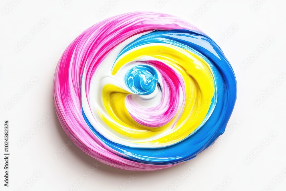 Abstract colorful swirl paint texture on white background Abstract colorful swirl paint texture on white background