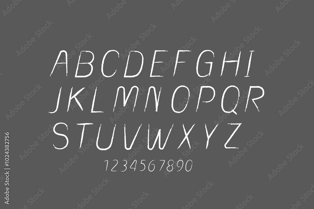 Obraz premium white grunge alphabet, dirty textured vector font Typography distress grunge brush paint 