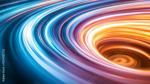 Mesmerizing abstract composition of swirling vibrant neon lights in fluid dynamic motion creating a futuristic ethereal and captivating visual experience