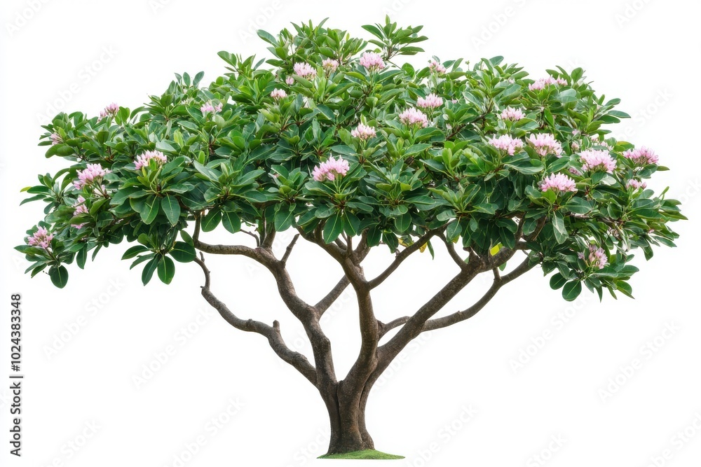 Fototapeta premium Tropical plant flower bush shrub green tree isolated on white background with clipping path