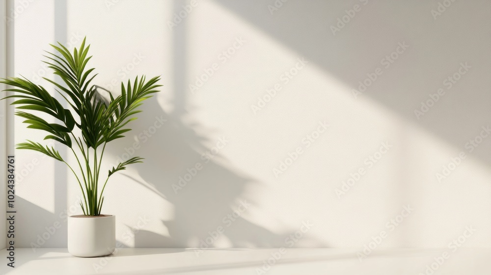 Minimalist Plant and Shadow Minimalist Plant and Shadow