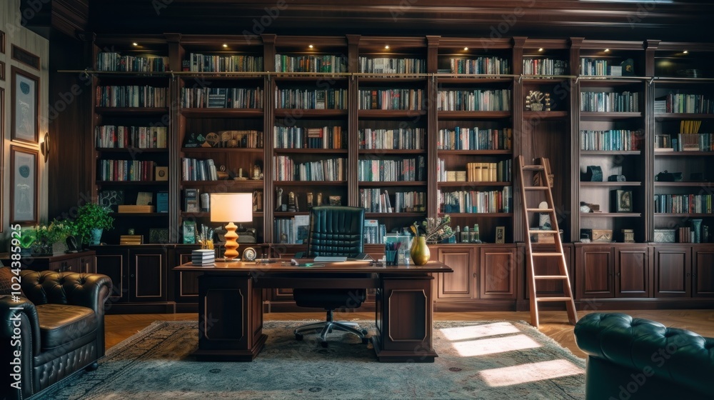 Luxurious Home Office with a Classic Design Luxurious Home Office with a Classic Design